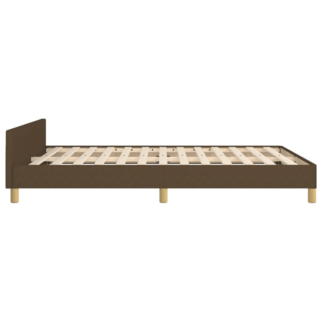 Okvir za krevet bez madraca tamnosmeđi 140 x 190 cm od tkanine