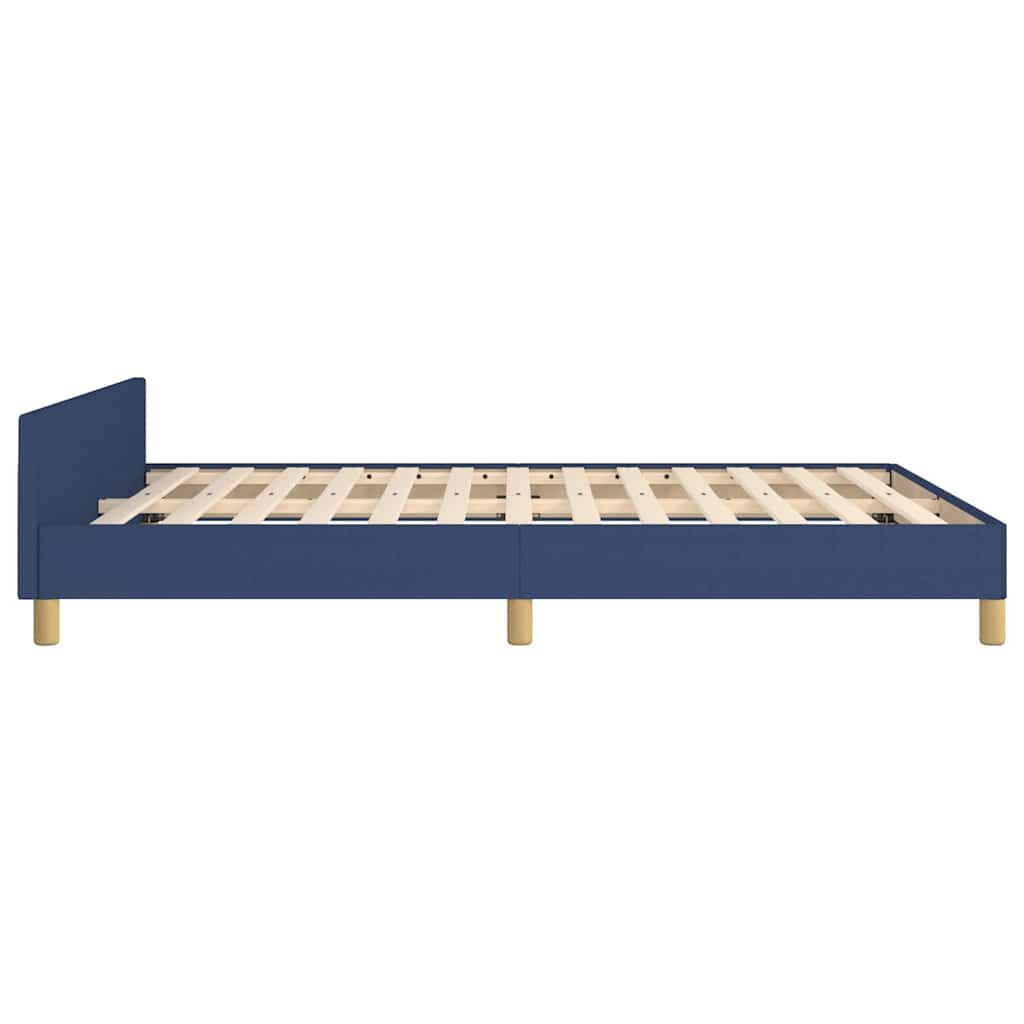 Okvir za krevet bez madraca plavi 140 x 190 cm od tkanine