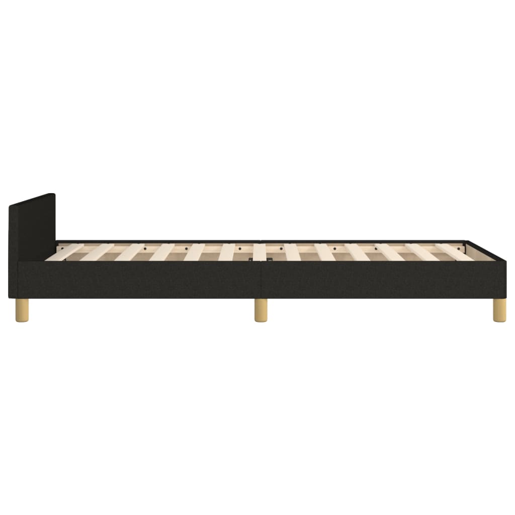 Okvir za krevet bez madraca crni 90x200cm od tkanine