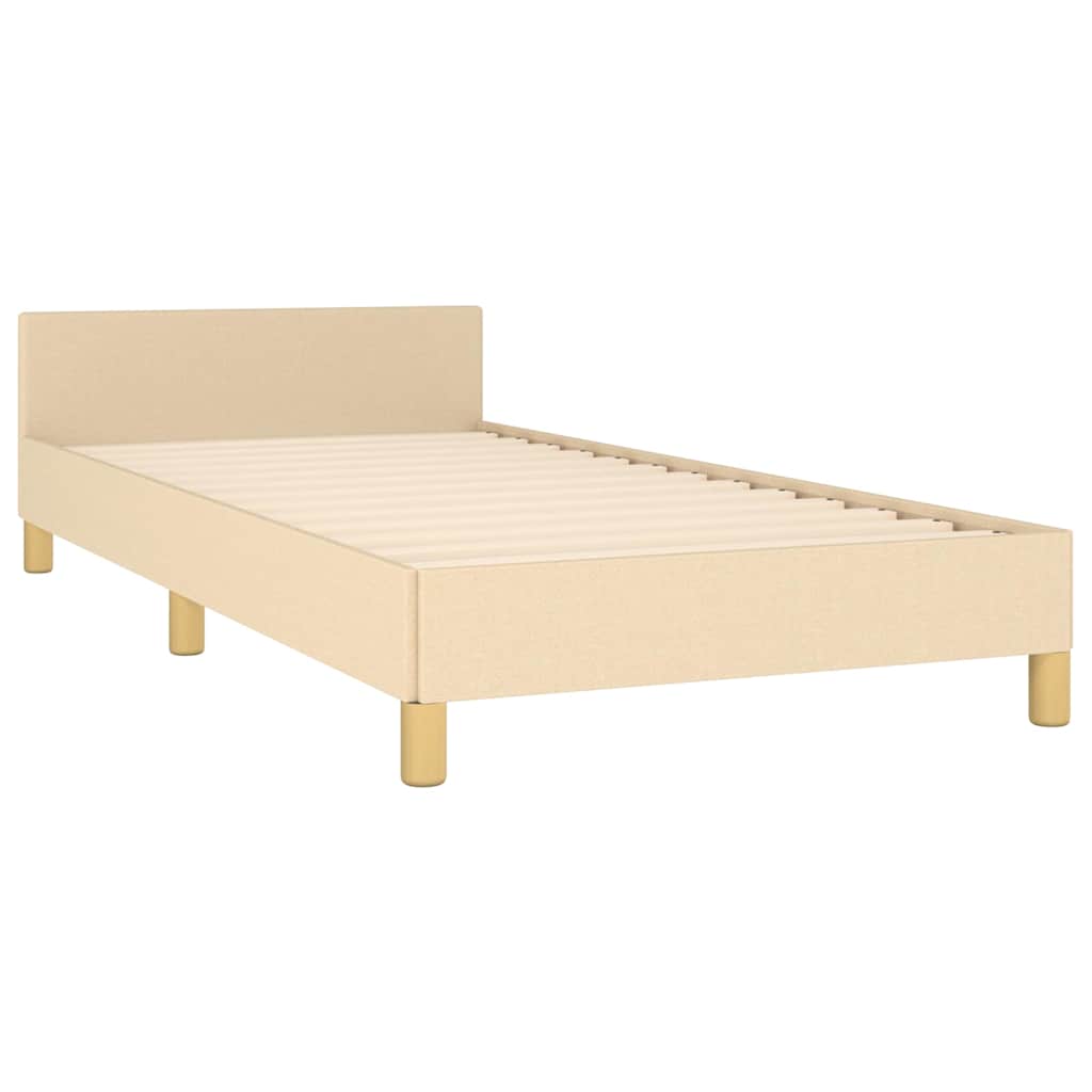 Okvir za krevet bez madraca krem 90x200cm od tkanine