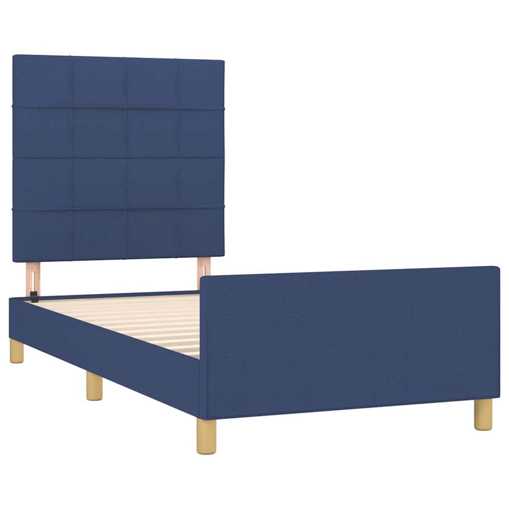 Okvir za krevet bez madraca plava 80x200cm od tkanine
