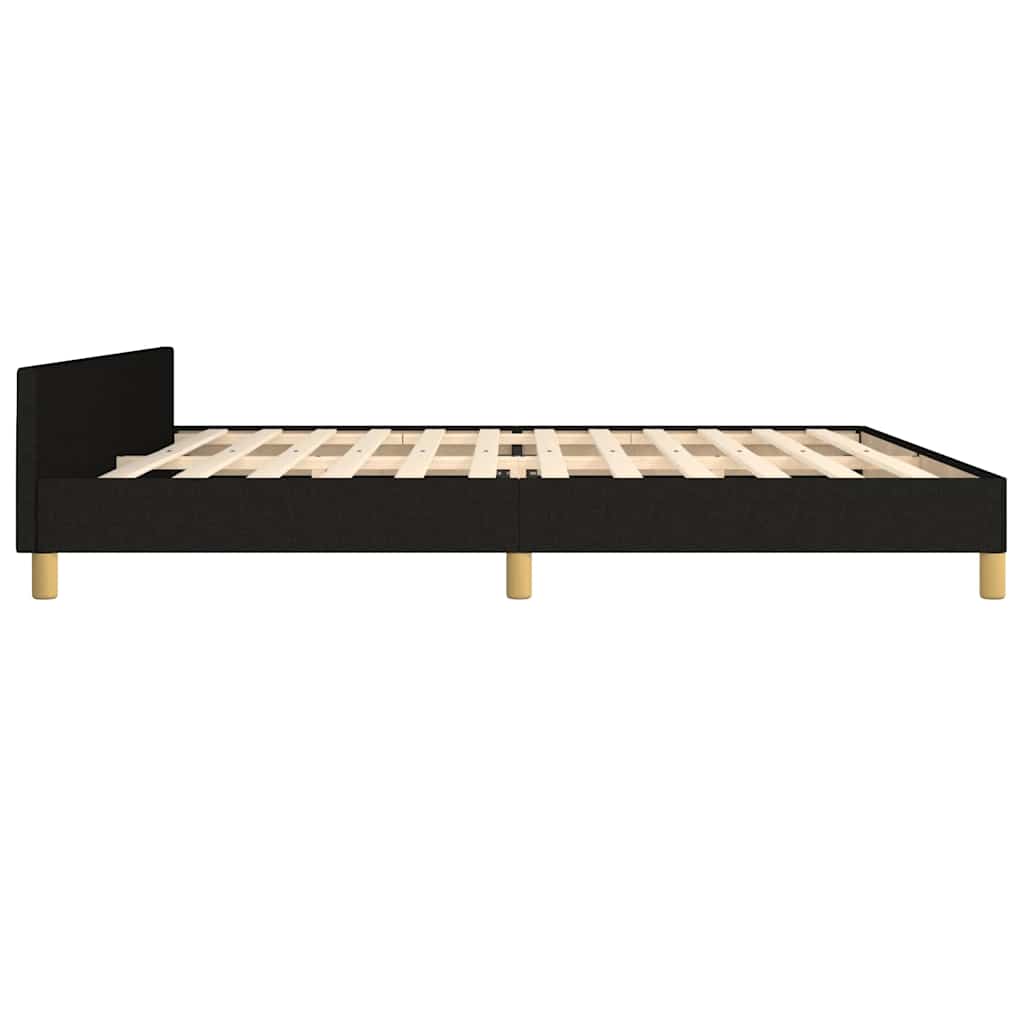 Okvir za krevet bez madraca crni 200x200 cm od tkanine