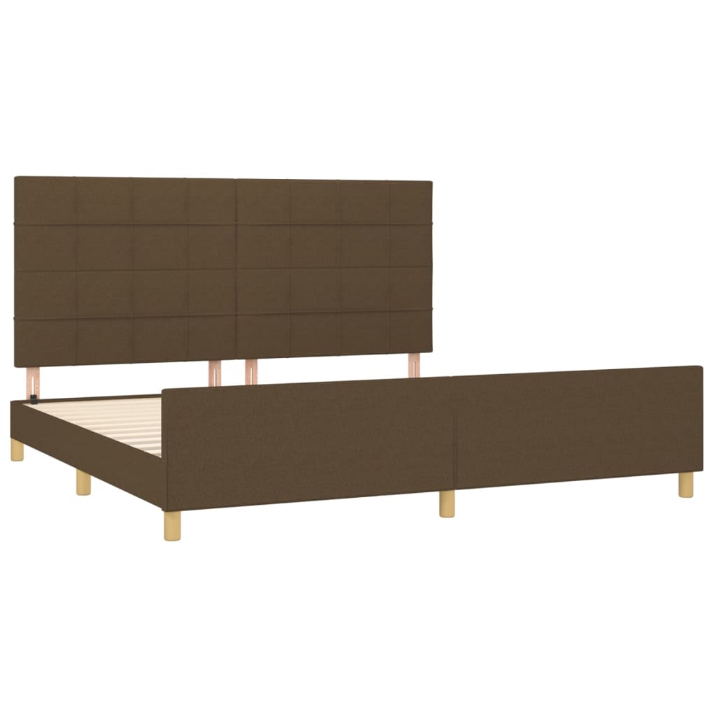 Okvir za krevet bez madraca tamnosmeđi 200x200 cm od tkanine