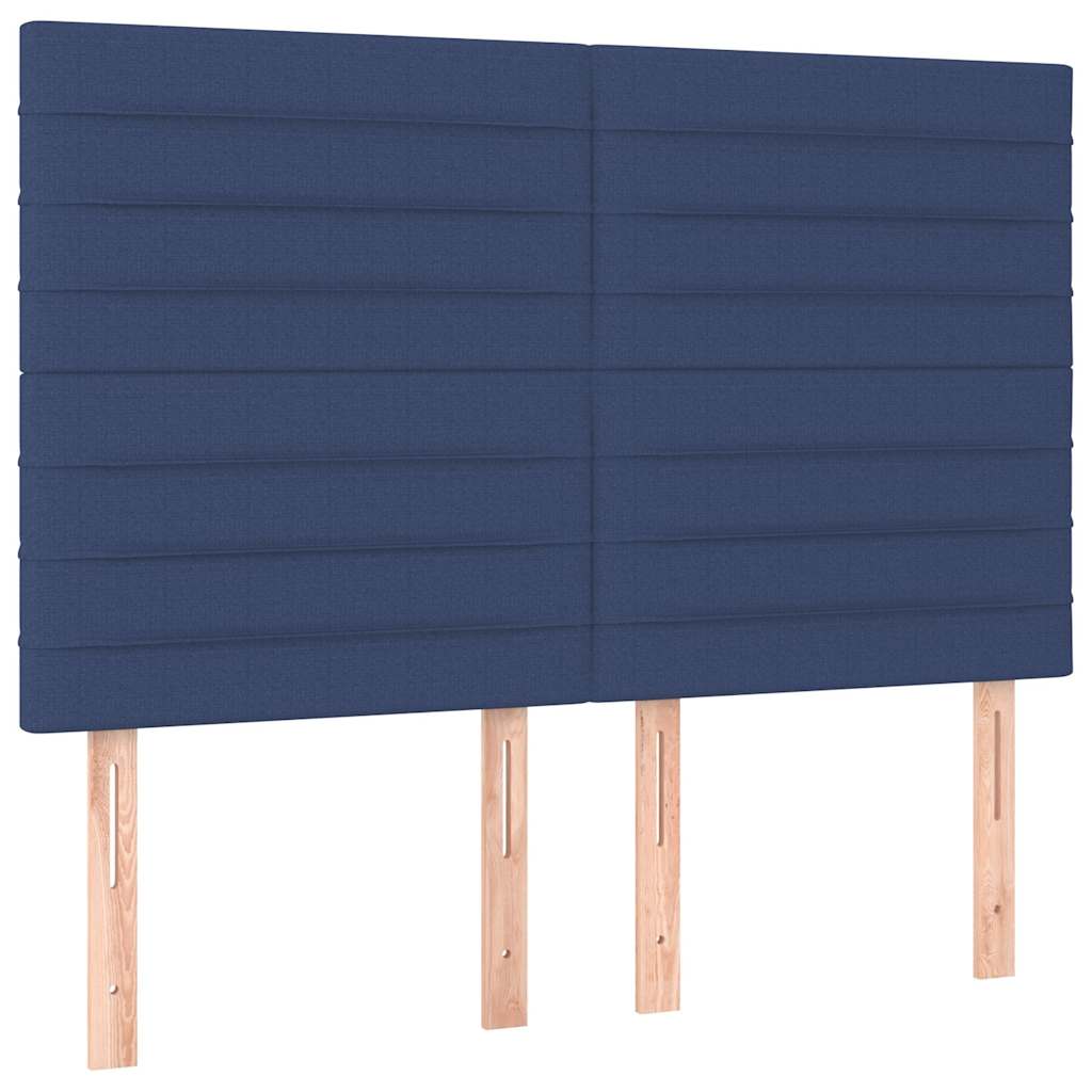Okvir za krevet bez madraca plavi 140 x 190 cm od tkanine