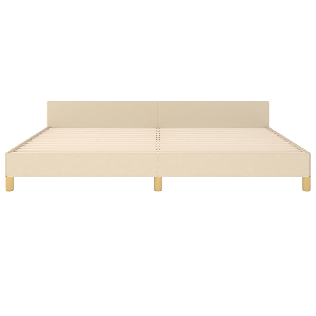 Okvir za krevet bez madraca krem 200x200 cm od tkanine