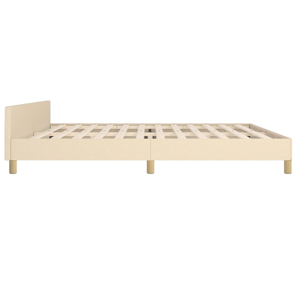 Okvir za krevet bez madraca krem 200x200 cm od tkanine