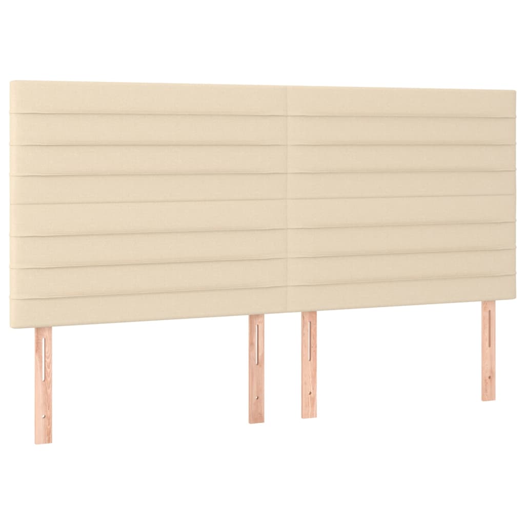 Okvir za krevet bez madraca krem 200x200 cm od tkanine