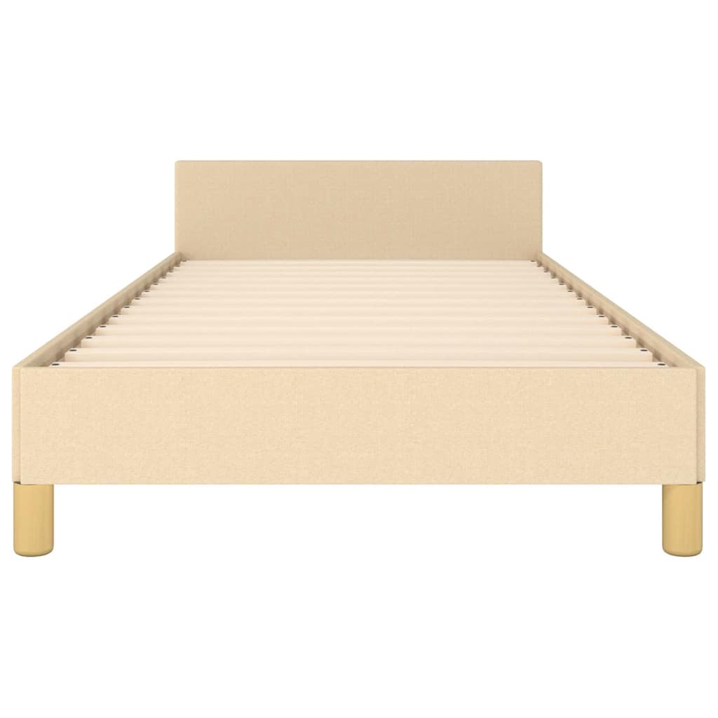Okvir za krevet bez madraca krem 90x200cm od tkanine