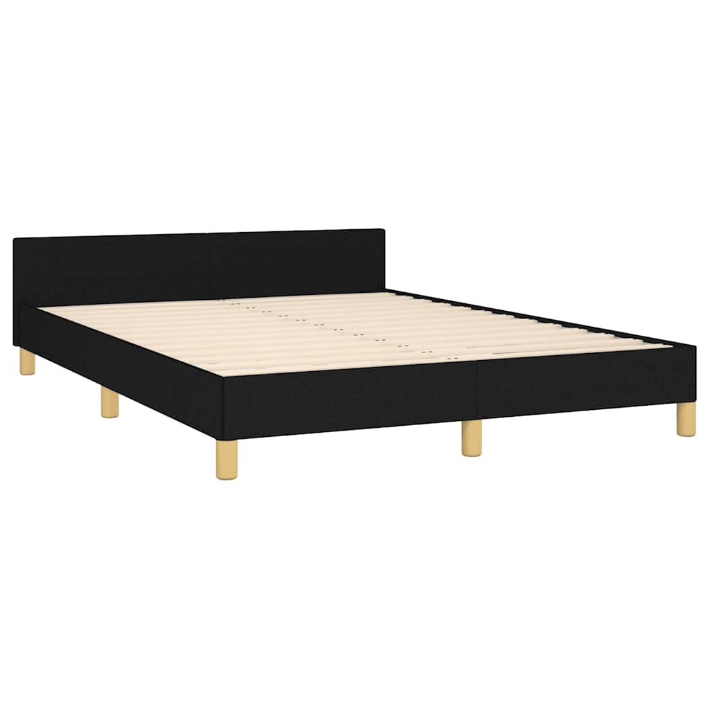 Okvir za krevet bez madraca crni 140 x 190 cm od tkanine