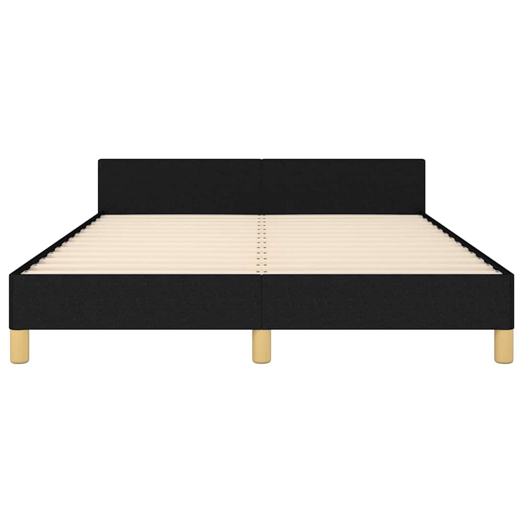 Okvir za krevet bez madraca crni 140 x 190 cm od tkanine