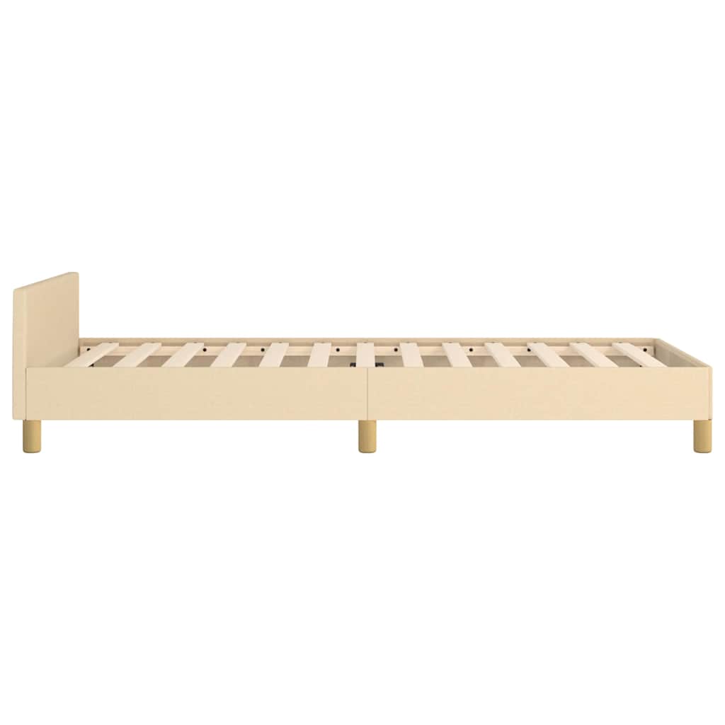 Okvir za krevet bez madraca krem 90x200cm od tkanine