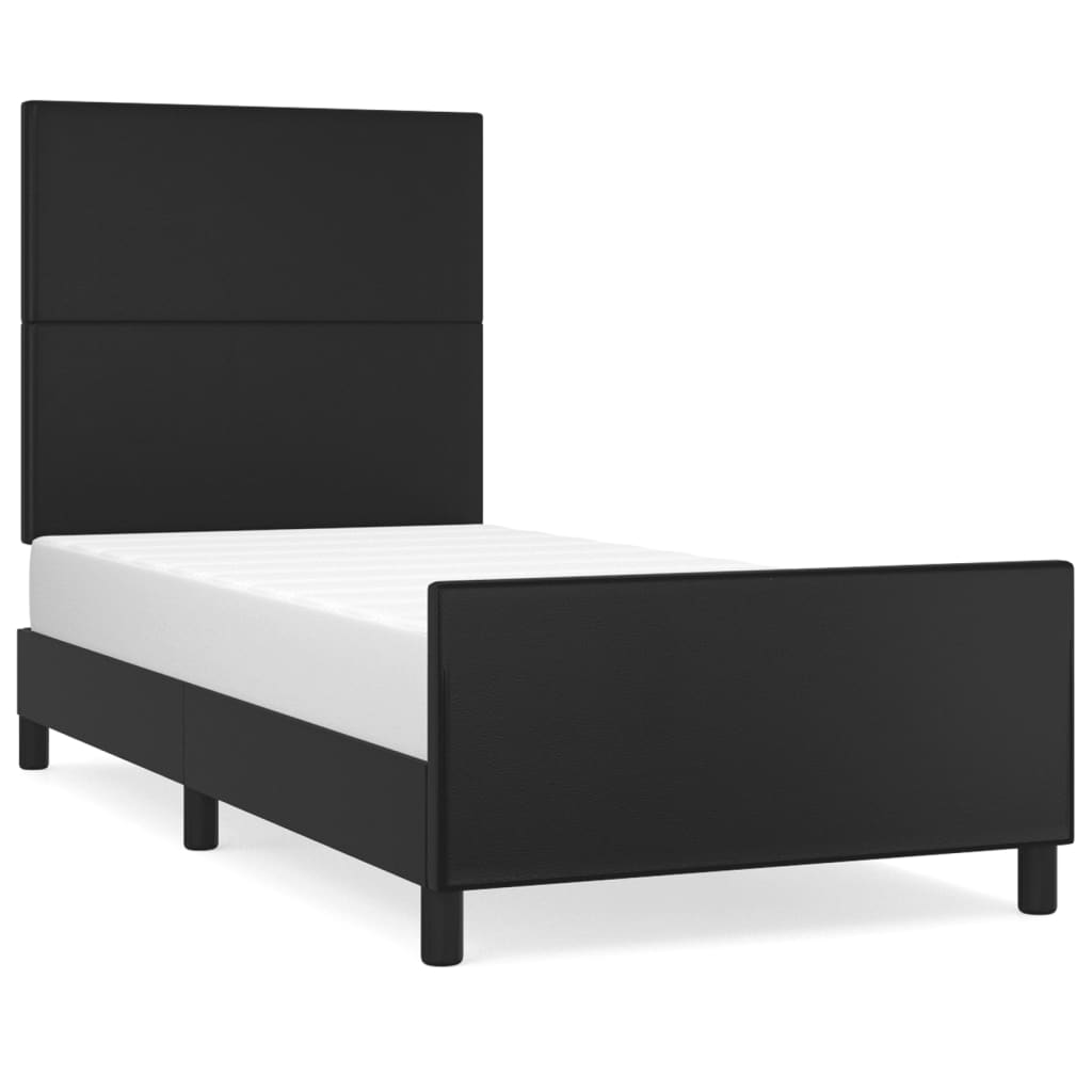 Okvir za krevet s uzglavljem crni 80 x 200 cm od umjetne kože