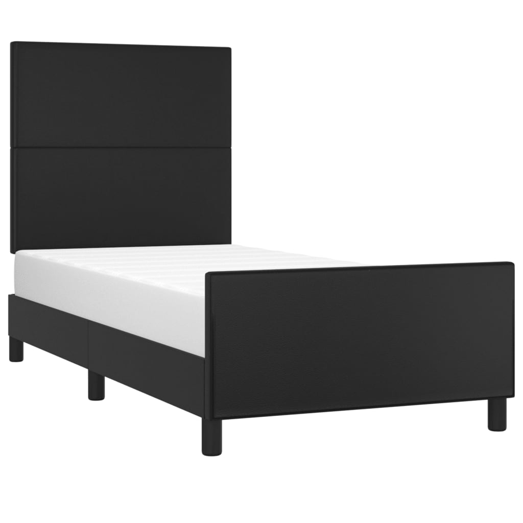 Okvir za krevet s uzglavljem crni 80 x 200 cm od umjetne kože