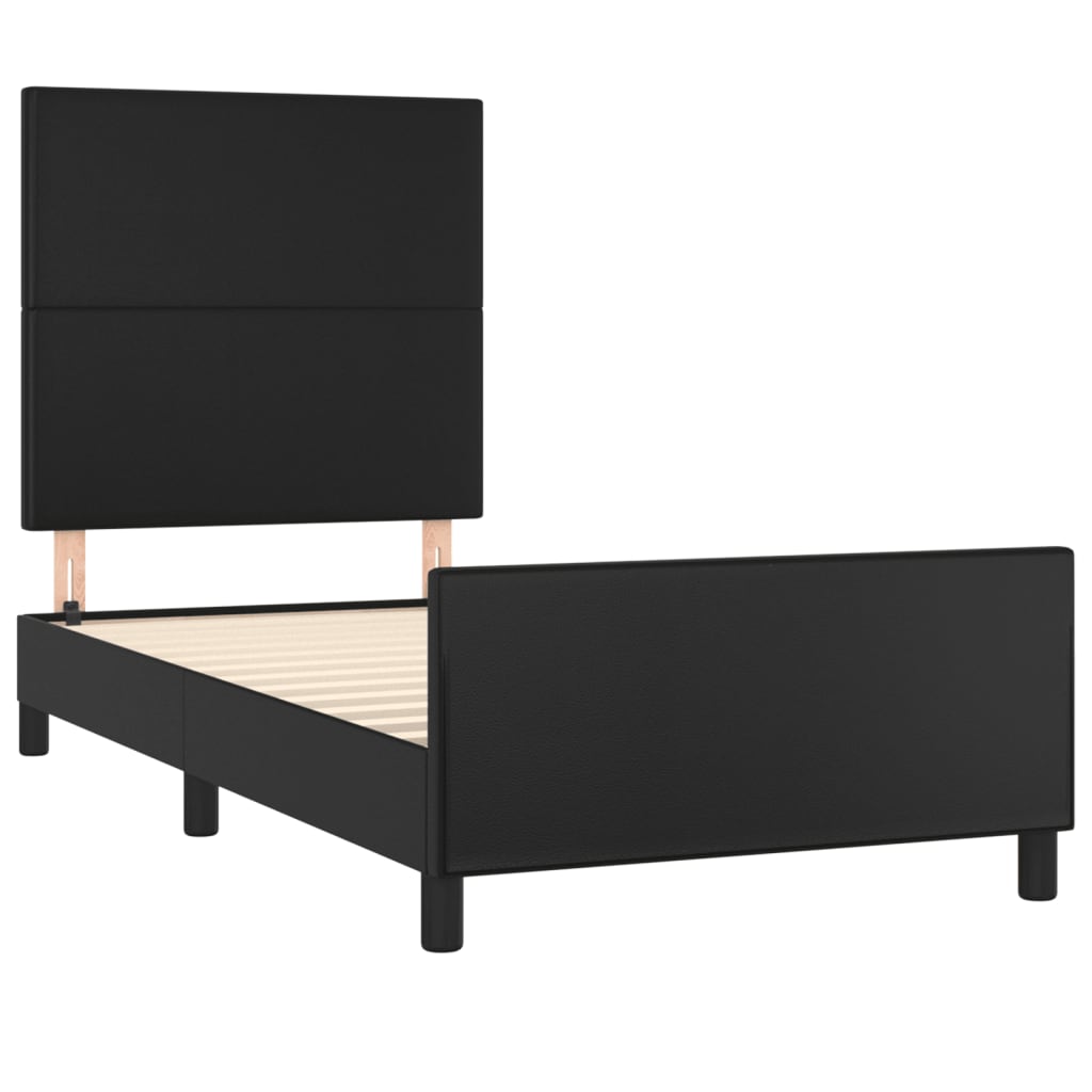 Okvir za krevet s uzglavljem crni 80 x 200 cm od umjetne kože