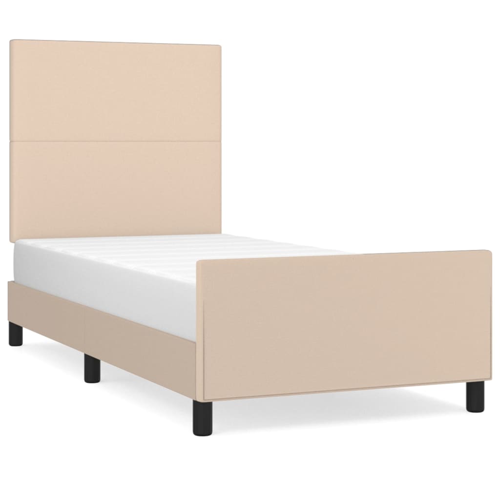 Okvir za krevet boja cappuccina 100x200 cm umjetna koža