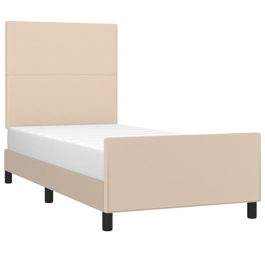 Okvir za krevet boja cappuccina 100x200 cm umjetna koža