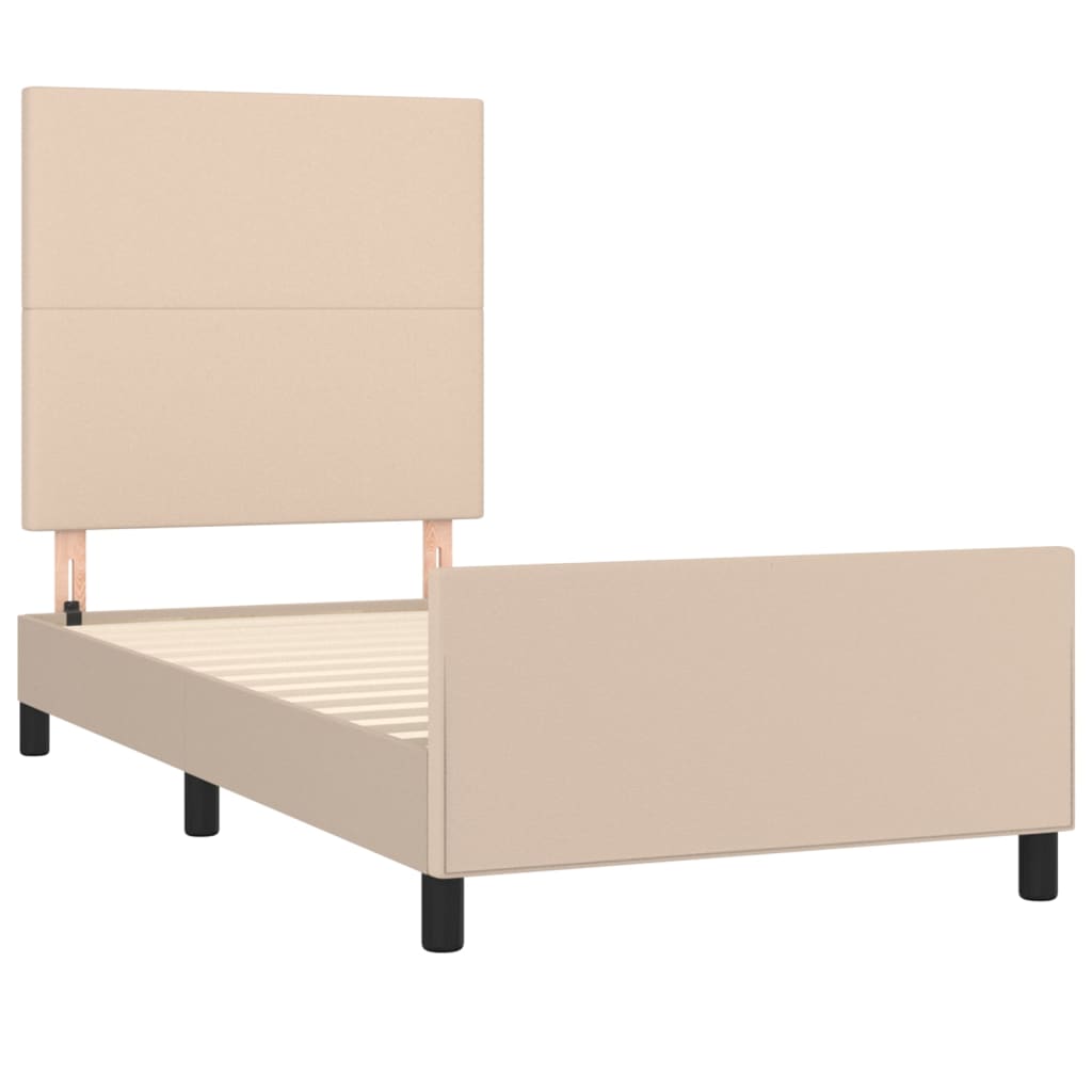 Okvir za krevet boja cappuccina 100x200 cm umjetna koža