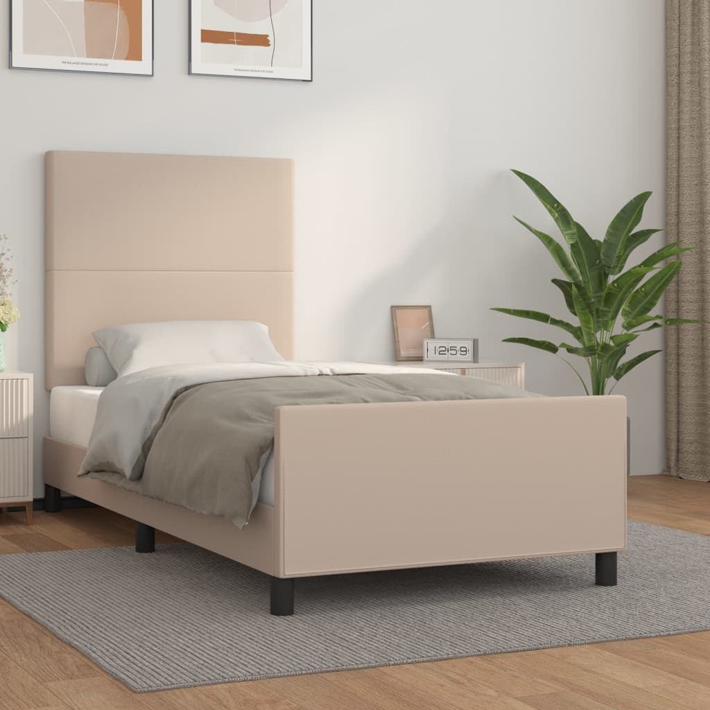 Okvir za krevet boja cappuccina 100x200 cm umjetna koža
