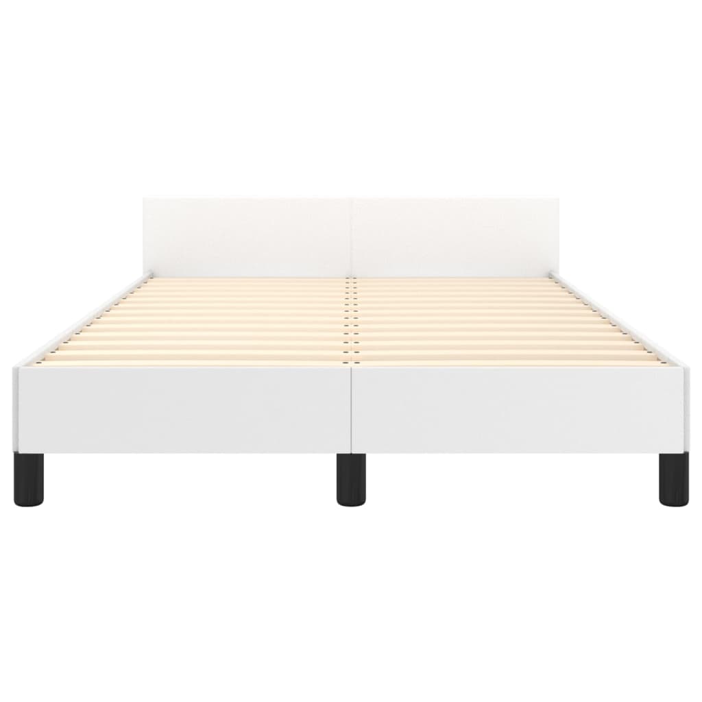 Okvir za krevet s uzglavljem bijeli 120x200 cm od umjetne kože