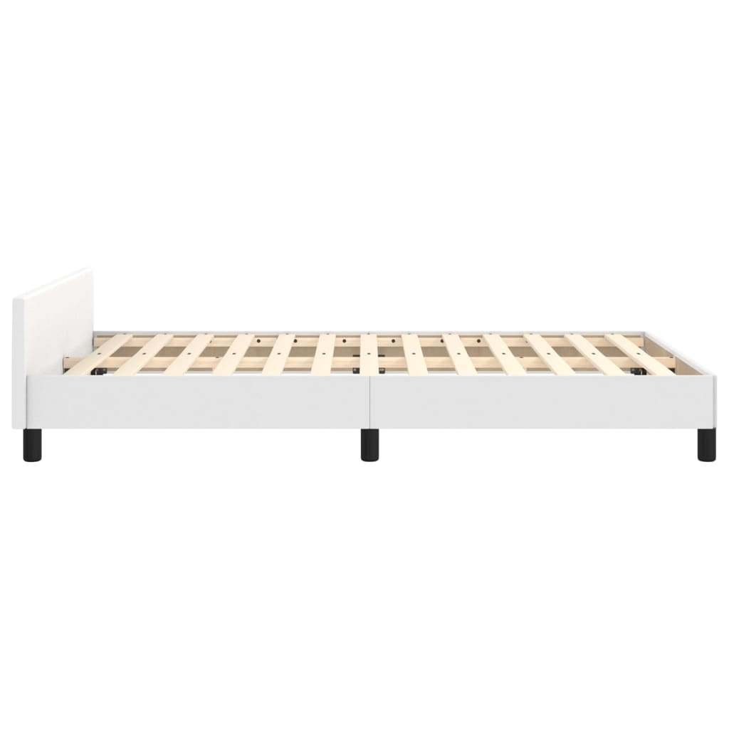 Okvir za krevet s uzglavljem bijeli 120x200 cm od umjetne kože