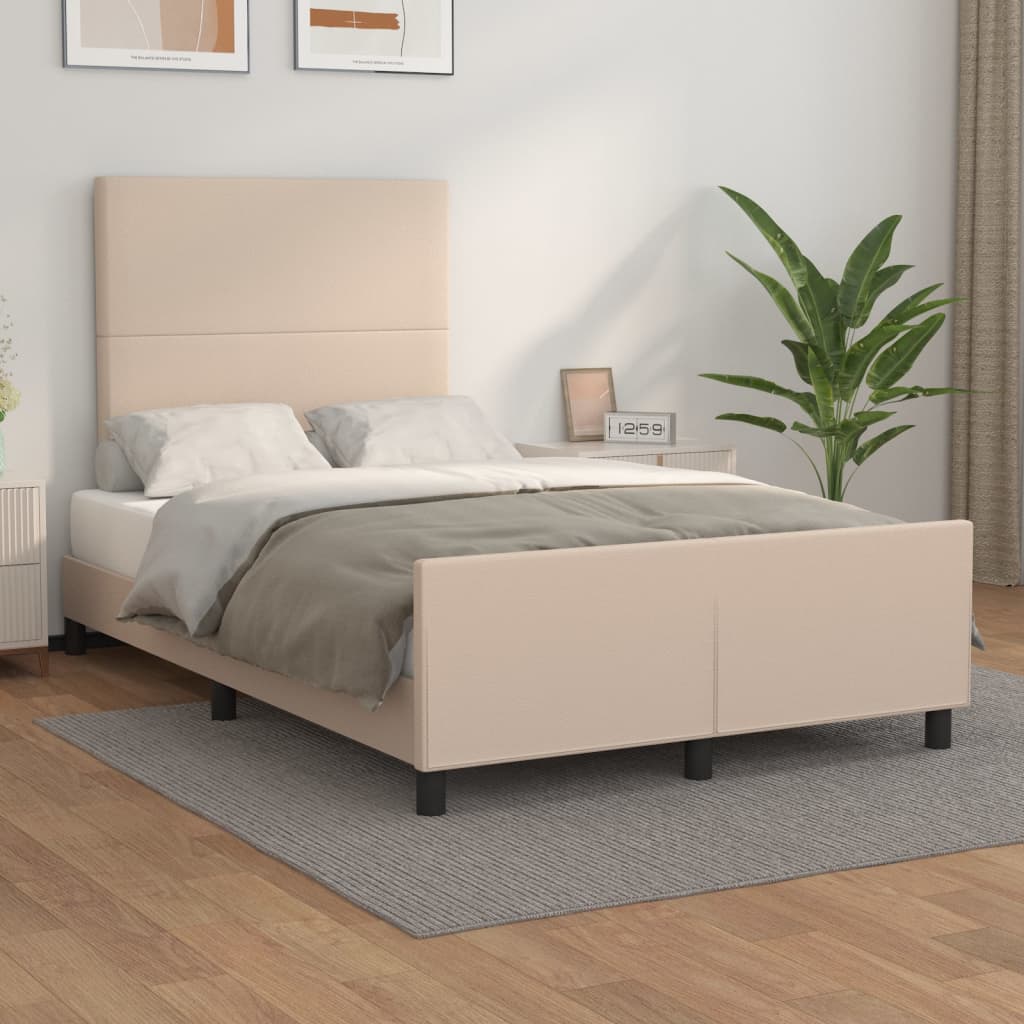 Okvir za krevet boja cappuccina 120x200 cm umjetna koža