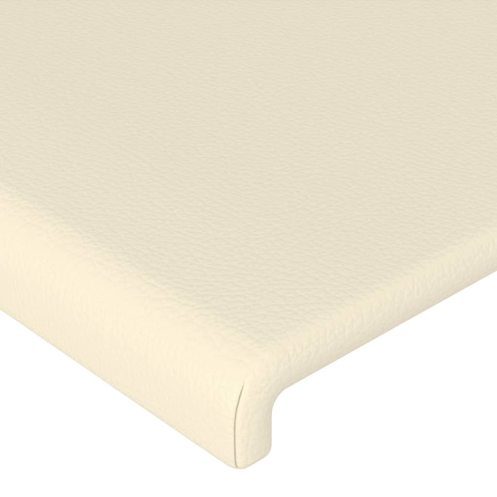 Okvir za krevet s uzglavljem krem 180x200 cm od umjetne kože