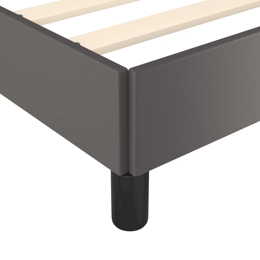 Okvir za krevet s uzglavljem sivi 200x200 cm od umjetne kože