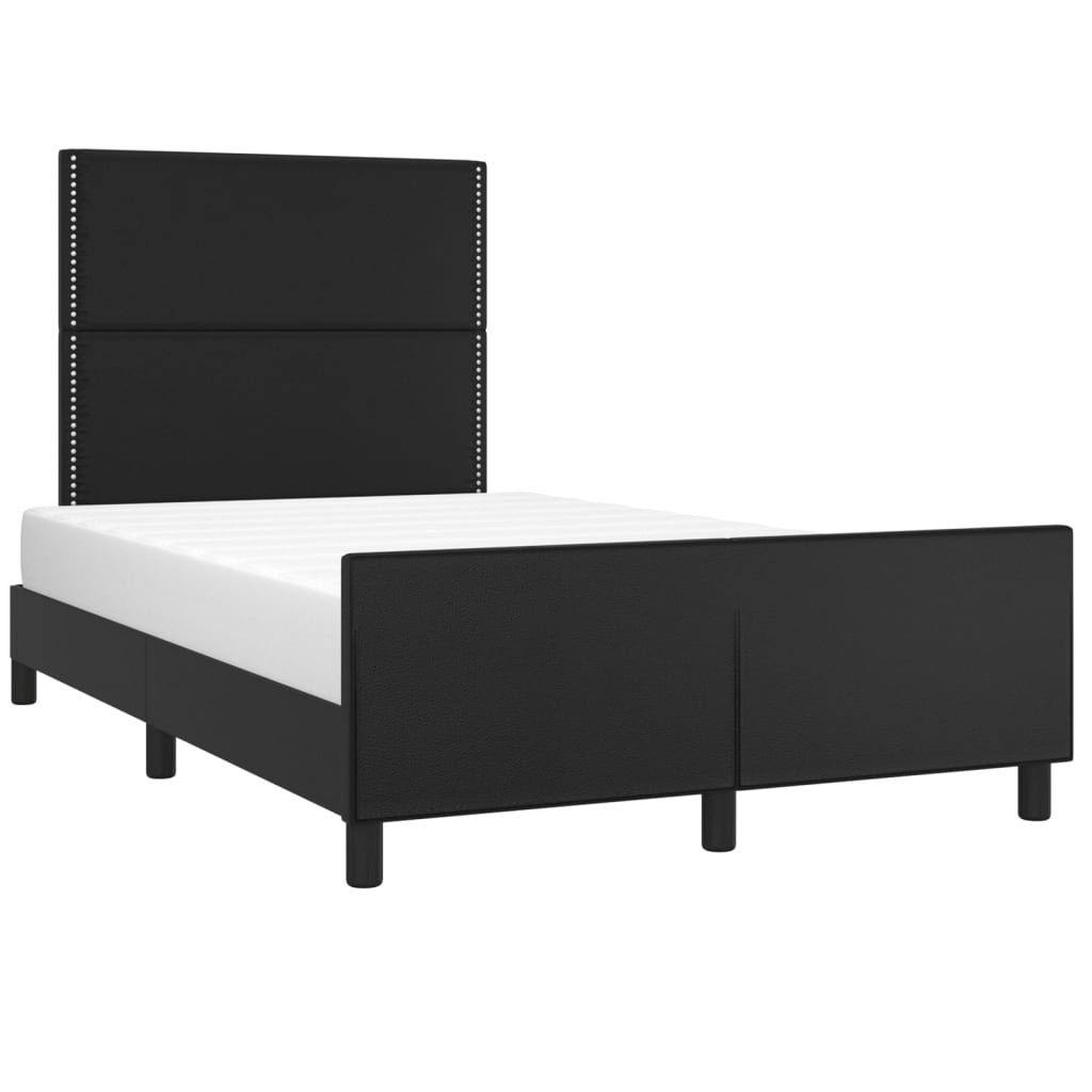 Okvir za krevet s uzglavljem crni 120 x 200 cm od umjetne kože