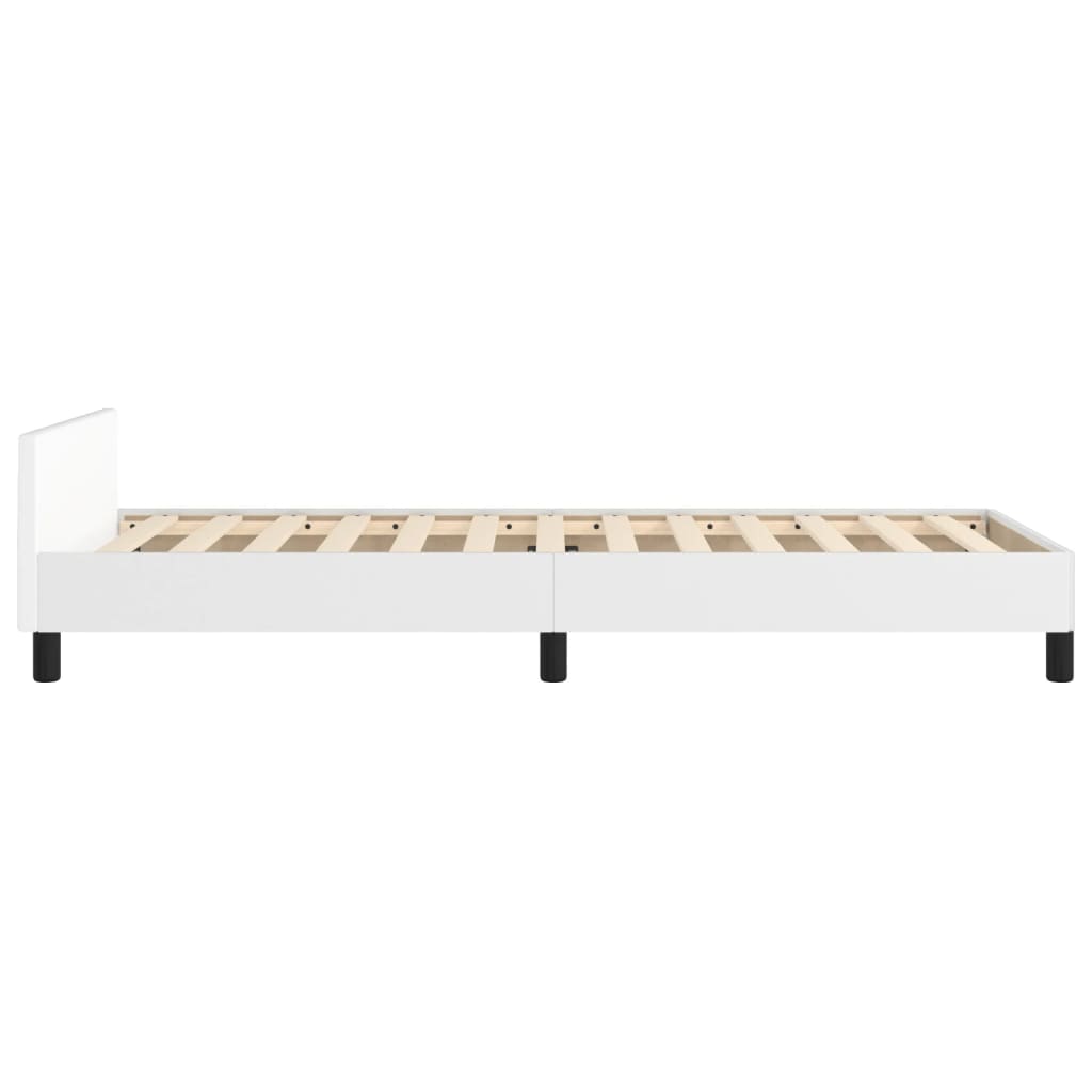 Okvir za krevet s uzglavljem bijeli 80 x 200 cm od umjetne kože