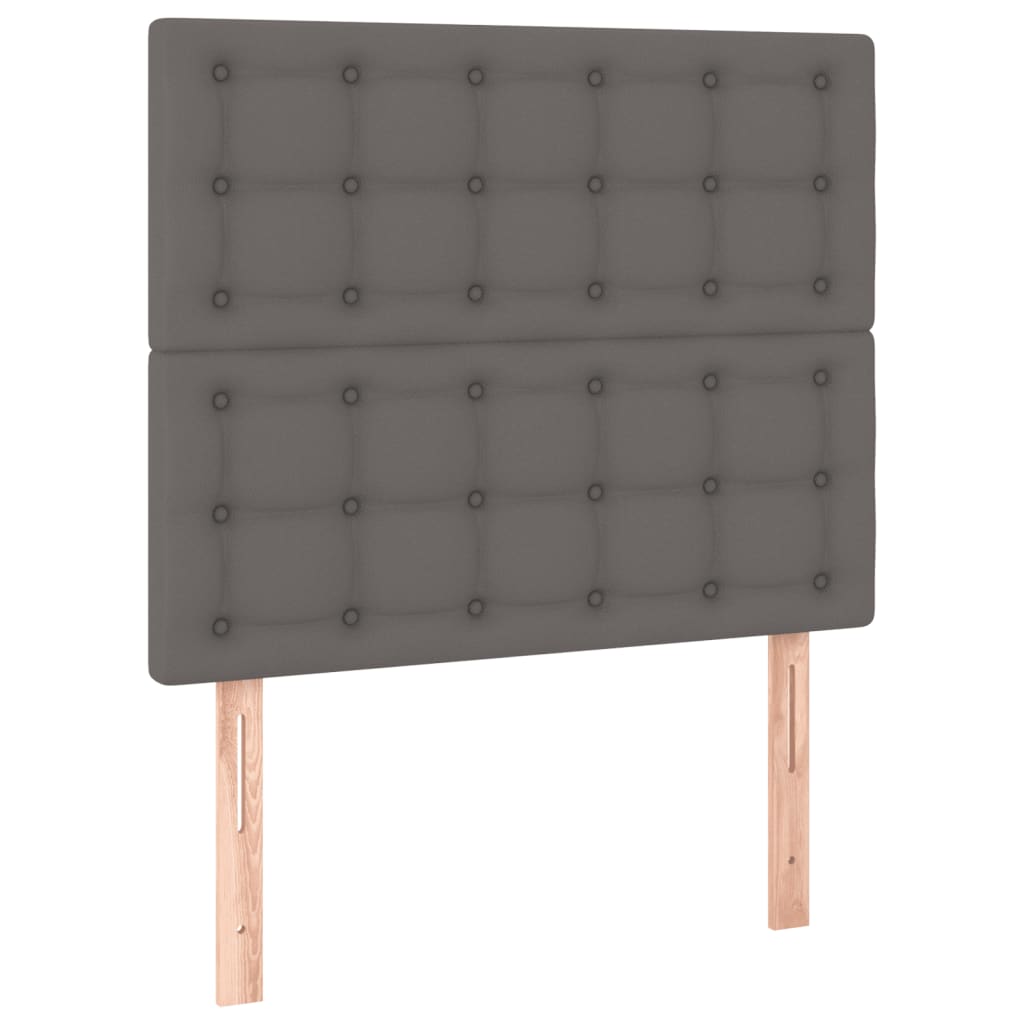 Okvir za krevet s uzglavljem sivi 120x200 cm od umjetne kože