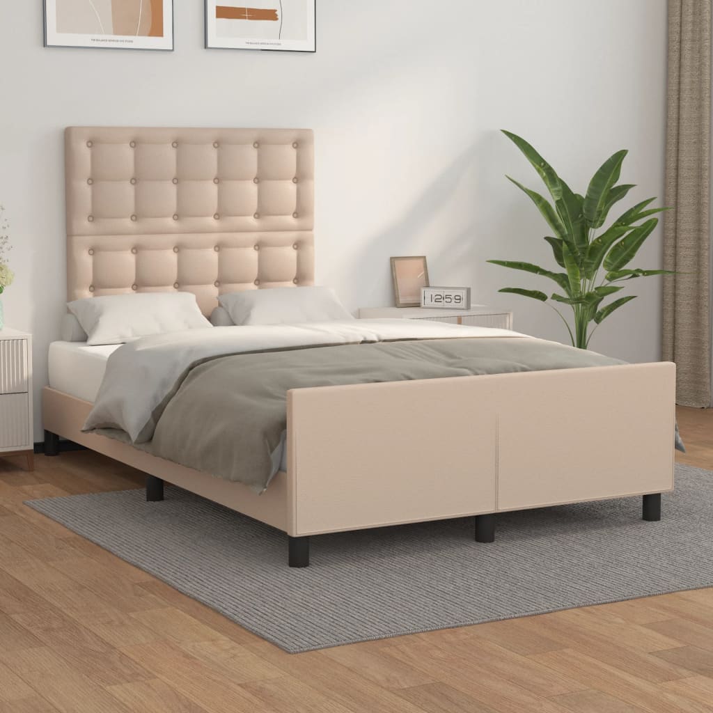 Okvir za krevet boja cappuccina 120x200 cm umjetna koža