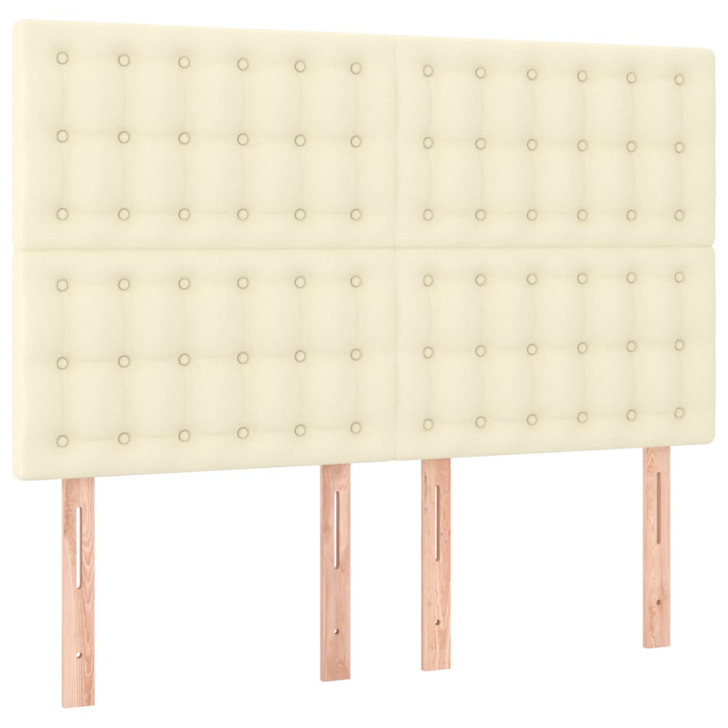 Okvir za krevet s uzglavljem krem 140x200 cm od umjetne kože