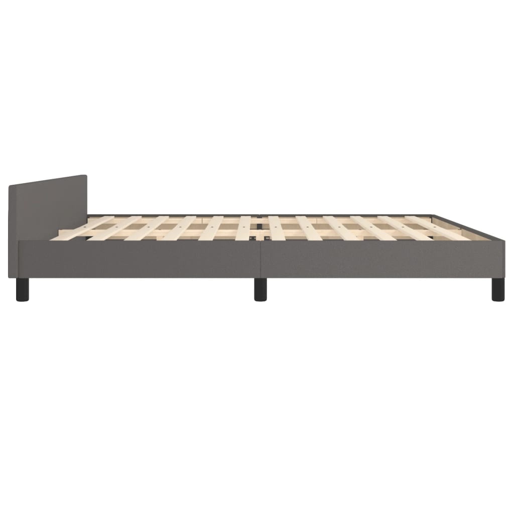 Okvir za krevet s uzglavljem sivi 200x200 cm od umjetne kože