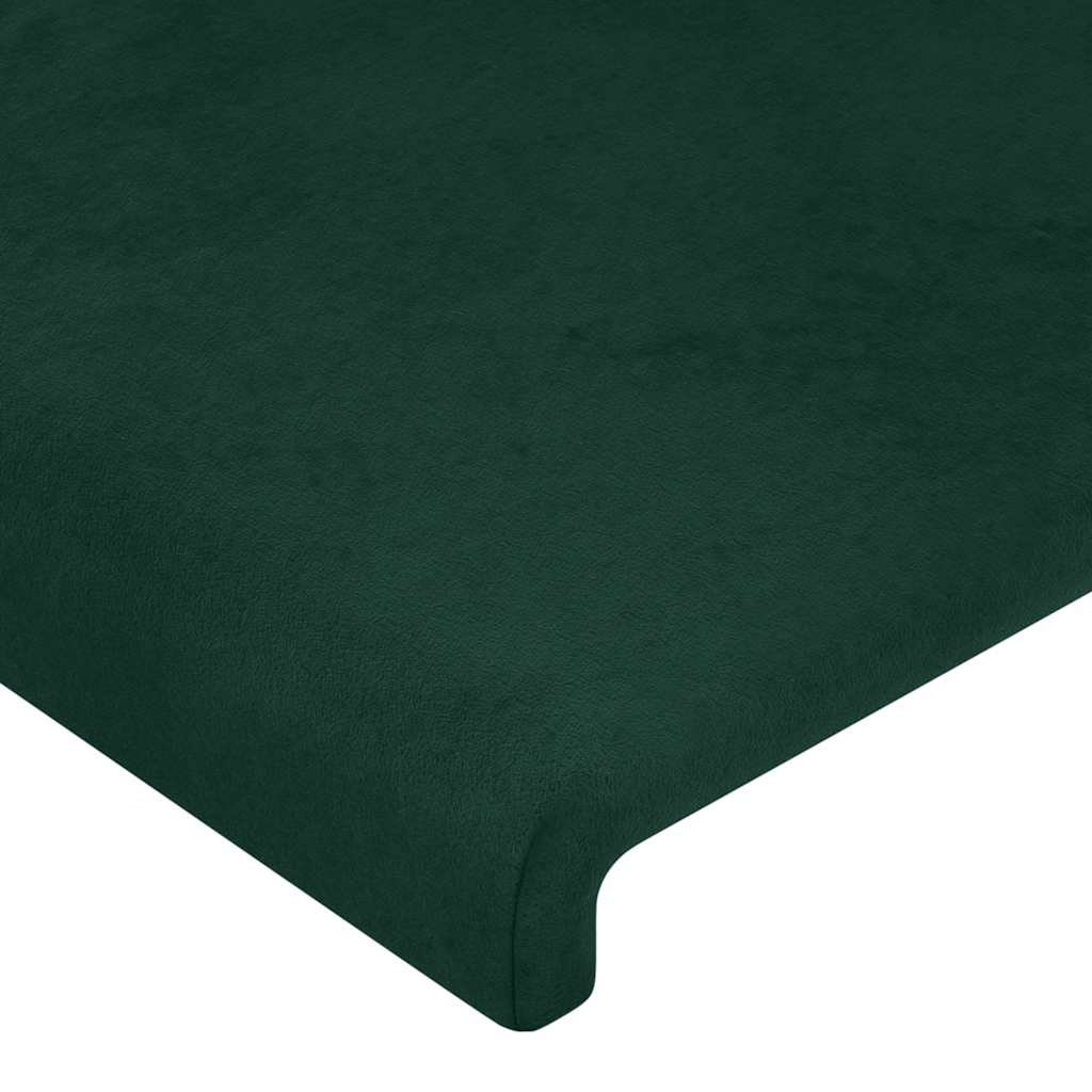 Okvir za krevet bez madraca tamnozeleni 200x200 cm baršunasti