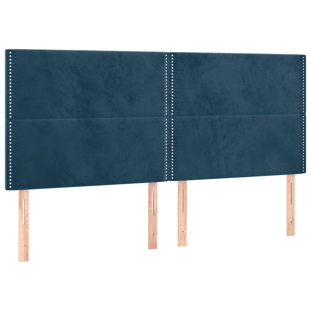 Okvir za krevet bez madraca tamnoplavi 200x200 cm baršunasti