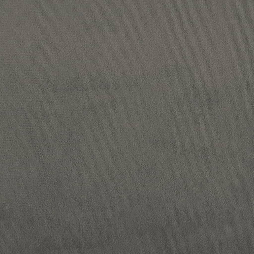 Okvir za krevet s uzglavljem tamnosivi 180x200 cm baršunasti