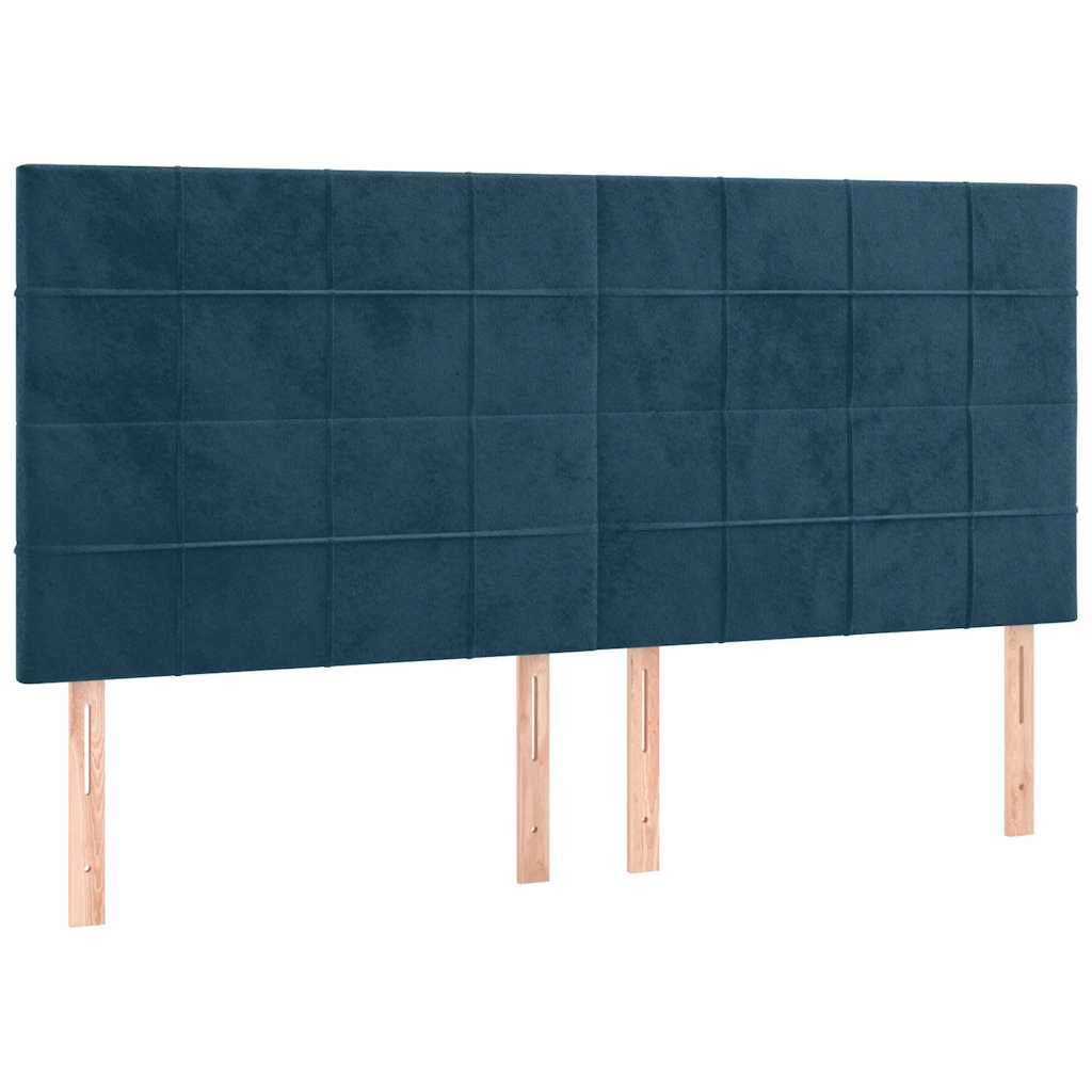 Okvir za krevet bez madraca tamnoplavi 200x200 cm baršunasti