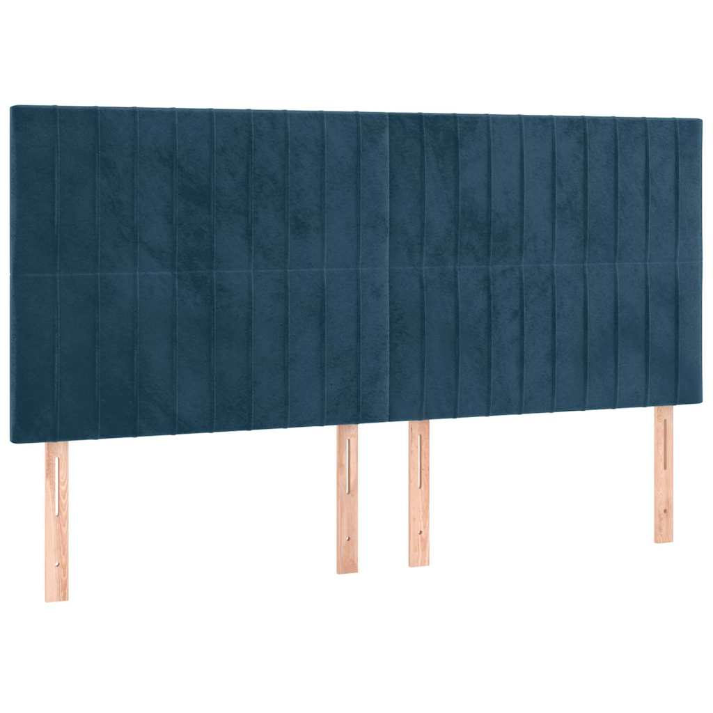 Okvir za krevet bez madraca tamnoplavi 200x200 cm baršunasti