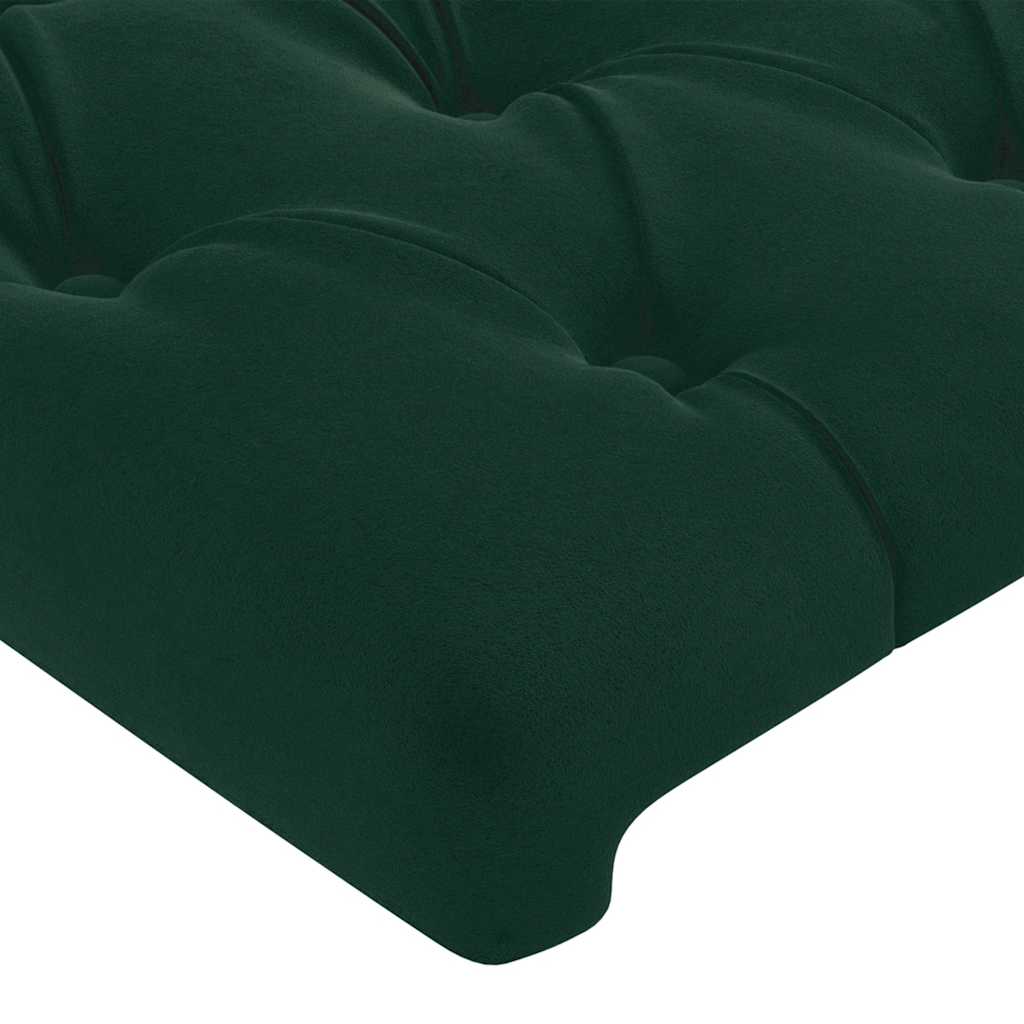 Okvir za krevet bez madraca tamnozeleni 200x200 cm baršunasti