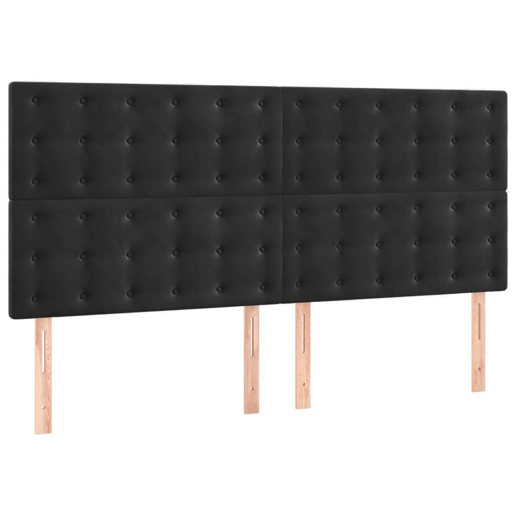 Okvir za krevet bez madraca crni 160x200 cm baršunasti