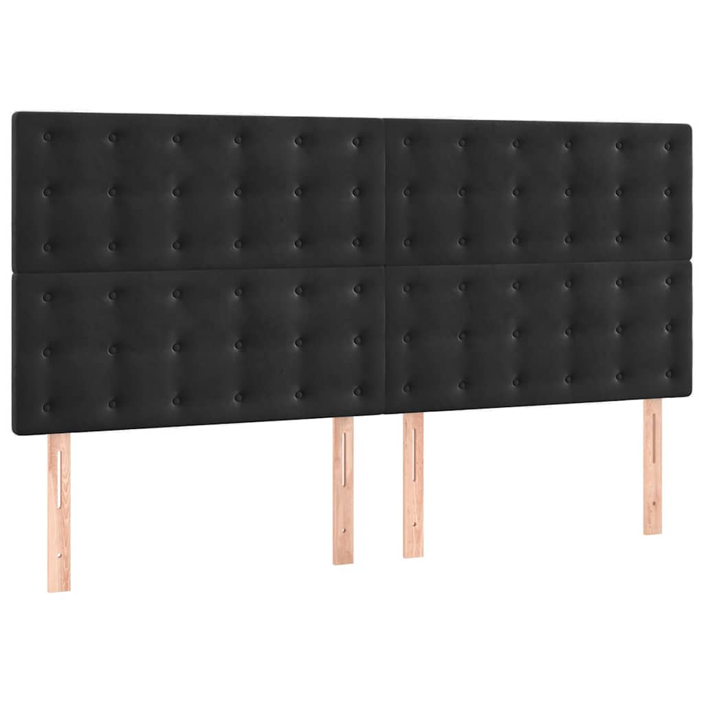 Okvir za krevet bez madraca crni 200x200 cm baršunasti