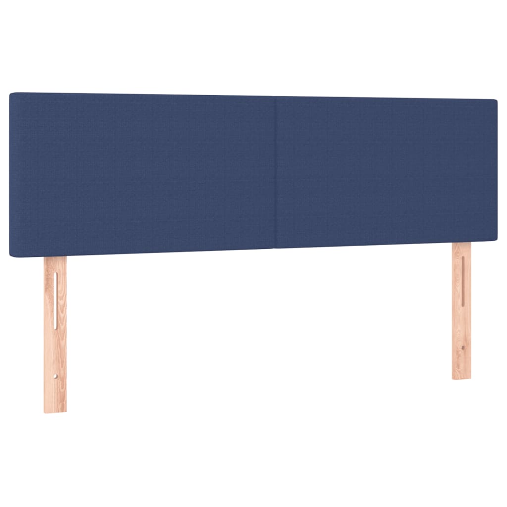 Krevet s oprugama i madracem plavi 140x200 cm od tkanine