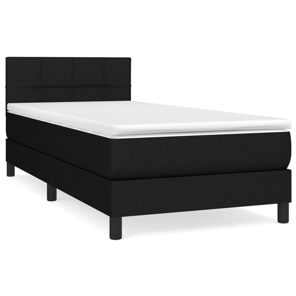 Box spring krevet s madracem crni 80 x 200 cm od tkanine