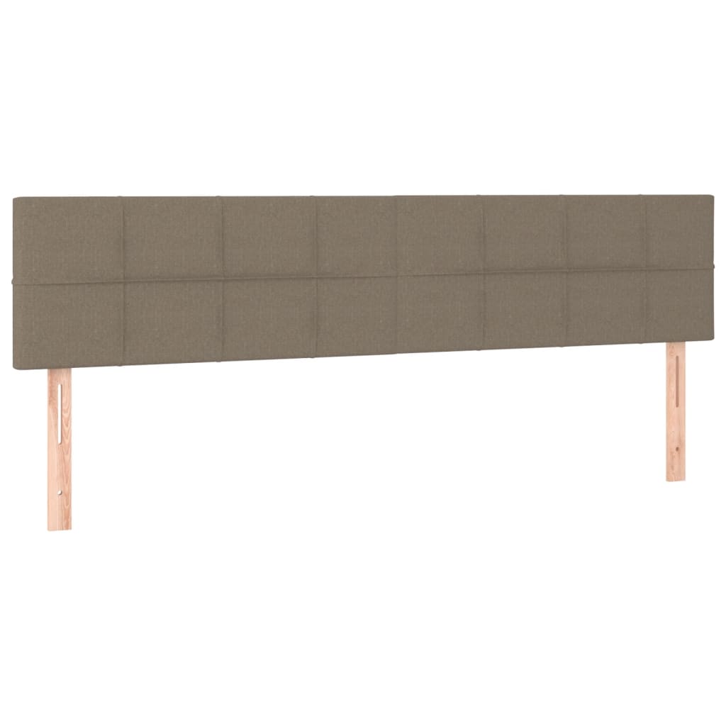 Krevet s oprugama i madracem smeđesivi 180x200 cm tkanina