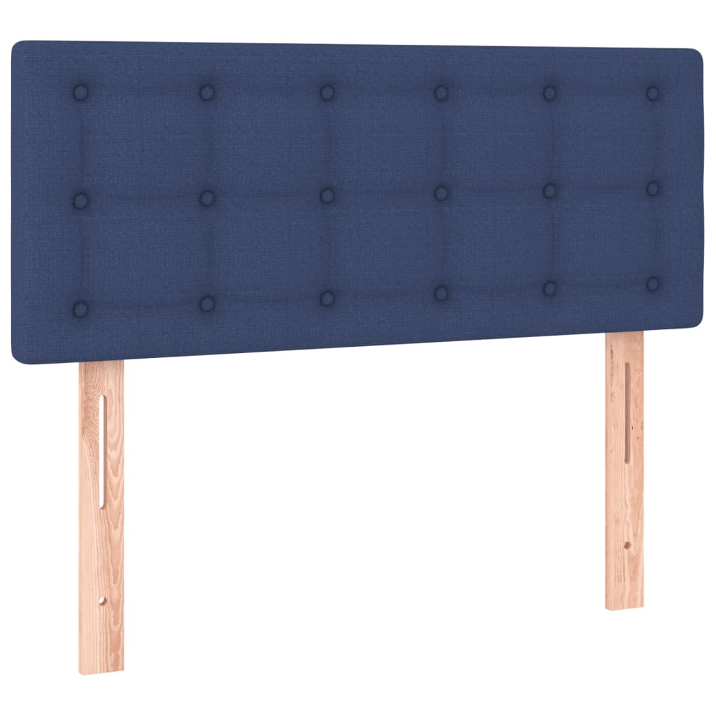 Krevet s oprugama i madracem plavi 120 x 200 cm od tkanine