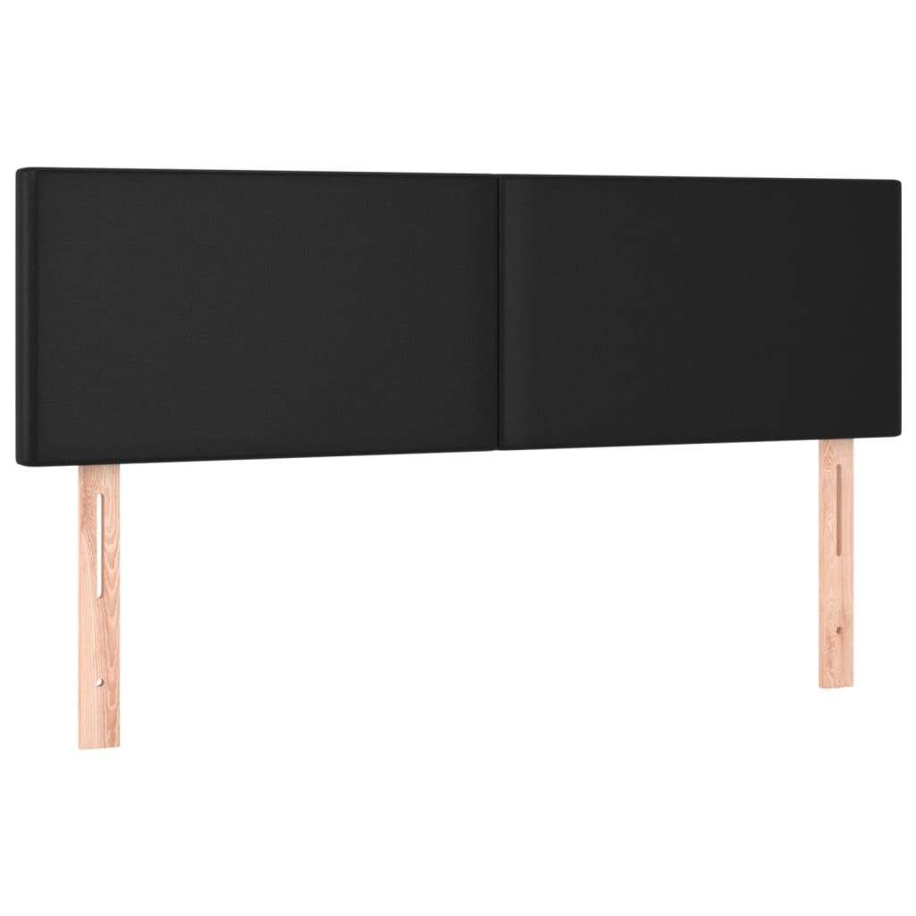 Krevet s oprugama i madracem crni 140 x 200 cm od umjetne kože
