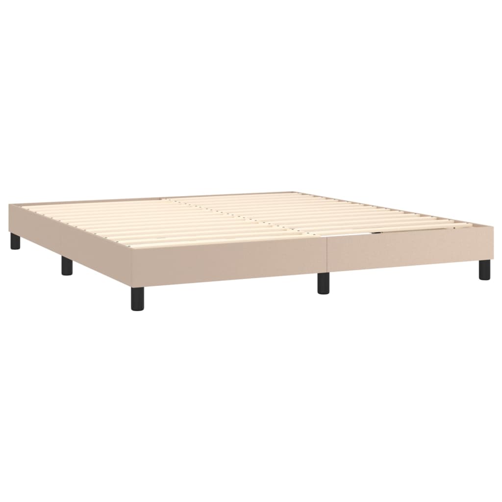 Krevet box spring s madracem cappuccino 180x200 cm umjetna koža