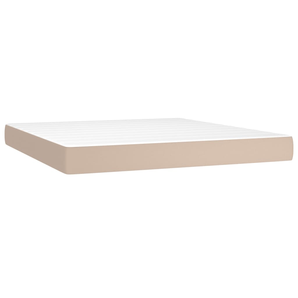 Krevet box spring s madracem cappuccino 180x200 cm umjetna koža