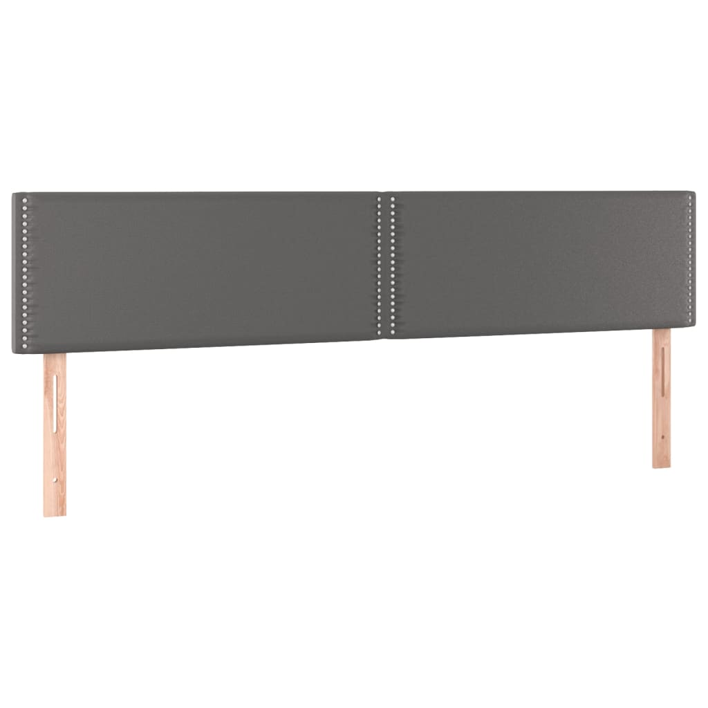 Krevet s oprugama i madracem sivi 180 x 200 cm od umjetne kože