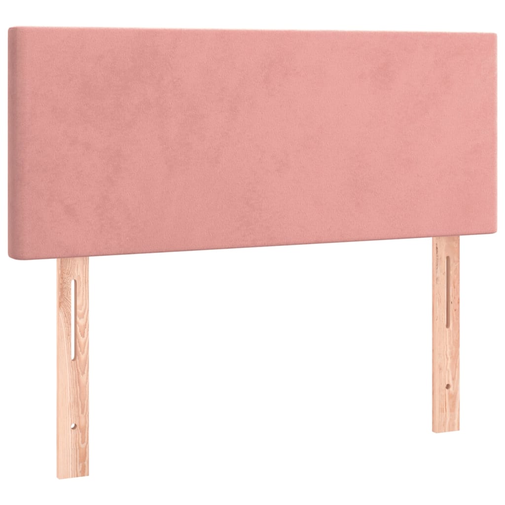Box spring krevet s madracem ružičasti 80 x 200 cm baršunasti